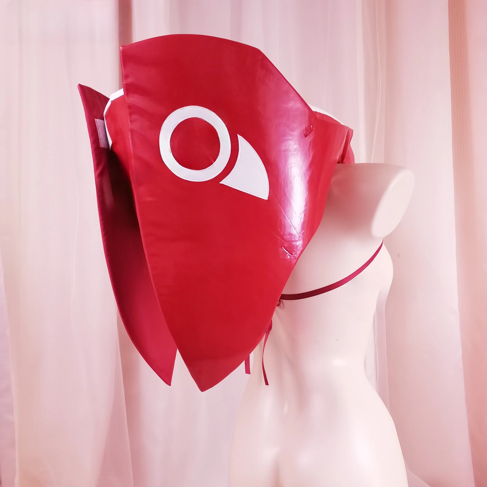 02 DARLING in the FRANXX Anime  Zero Two Cosplay props cab helmet 02 sexy leather lingeries Black white red Halloween pro