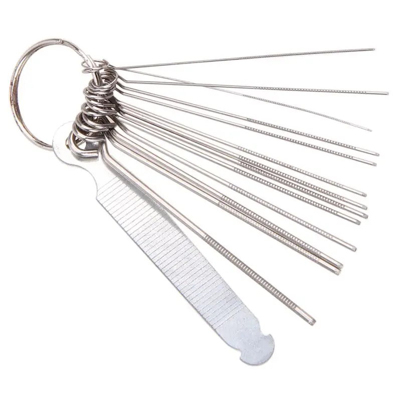 ABVS กีตาร์ Nut Slotting สะพาน Pin Hole Slot File Kit Saw Rods Filing Set Luthier