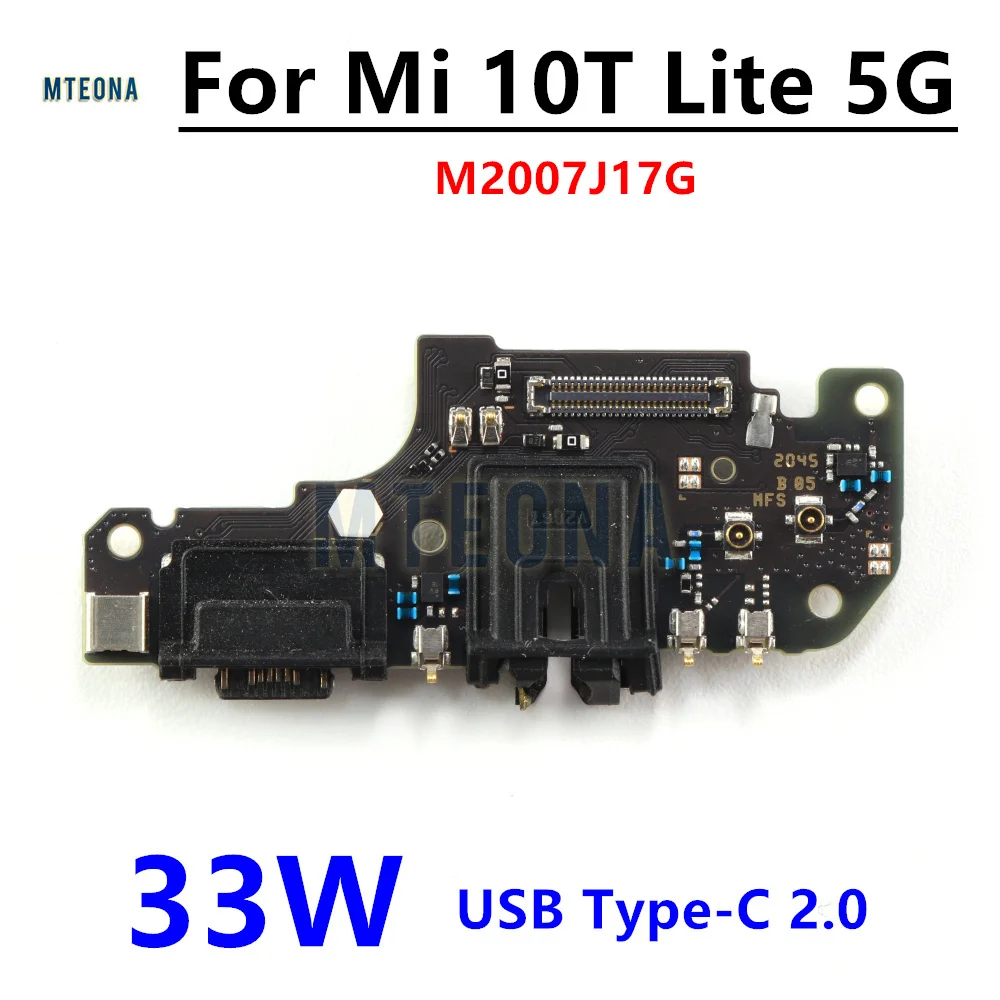 For Xiaomi Mi 10T Lite 5G USB Charging Port Dock Board 33W Fast Charger Main Motherboard Flex Cable Repair Parts M2007J17G