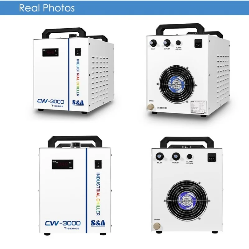 Chiller powietrza i wody Bluetimes S&A CW3000 CW5000 CW5200 do chłodzenia maszyn do grawerowania i cięcia laserem CO2, chłodzi rurę laserową 150W