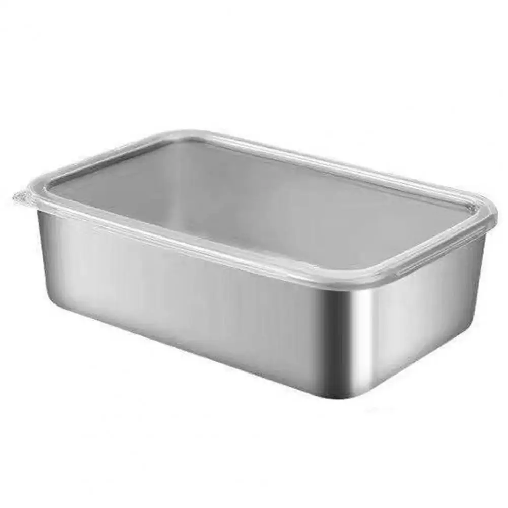 Rolled Edge Design Plate Fridge Storage Containers with Preparation Tray Food Grade Bpa Free Microwave Safe Meal Prep Boxes