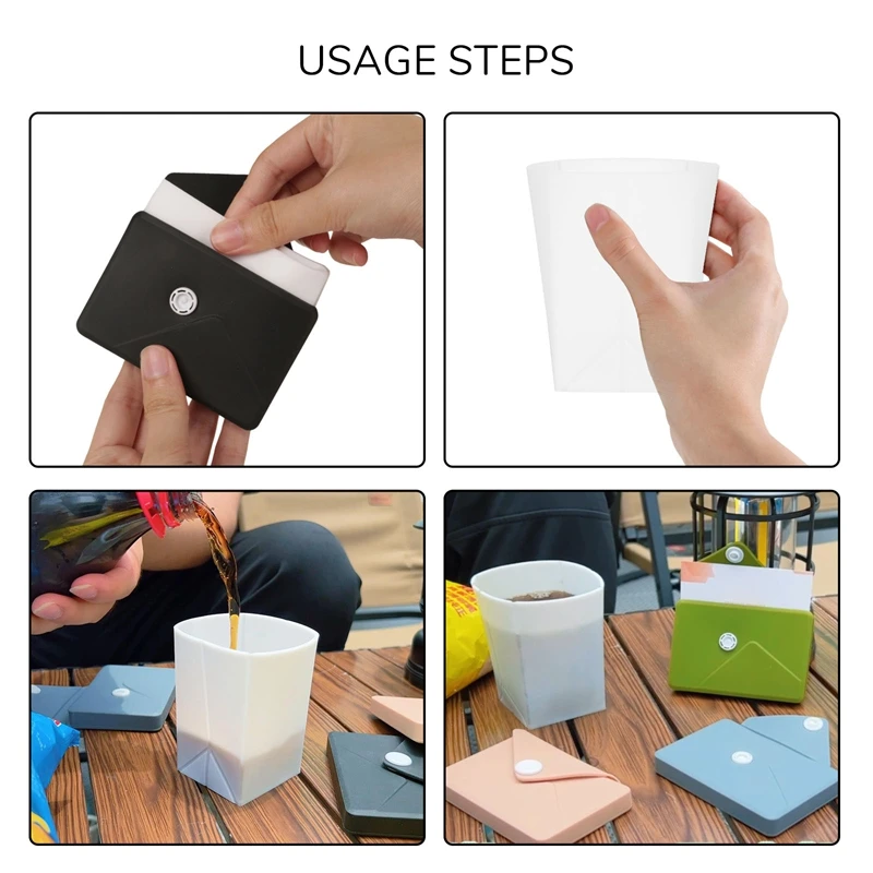 

250ml Portable Silicone Folding Water Cup Outdoor Heat Resistant Telescopic Collapsible Foldable Mug For Travel Camping