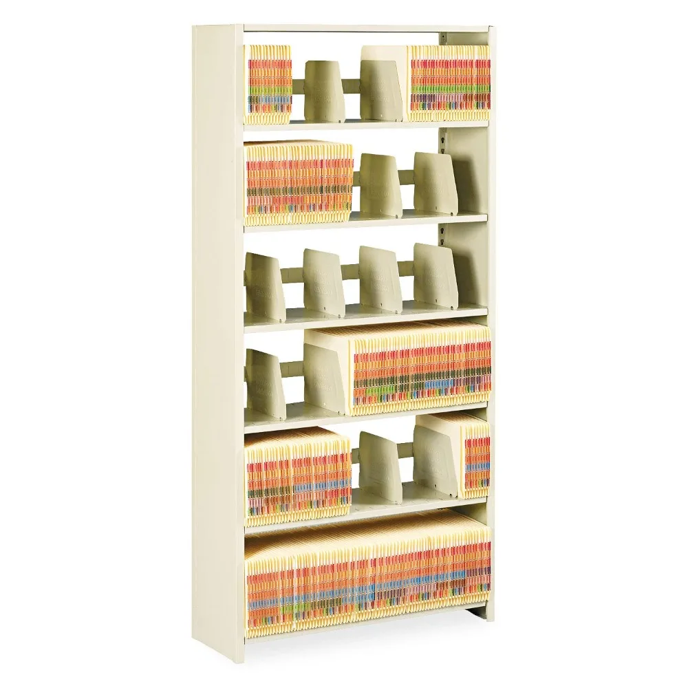 

Imperial Open Shelf Filing Unit Single Entry, 7 Shelves/6 Openings, Sand, 36" W x 76" H x 12" D