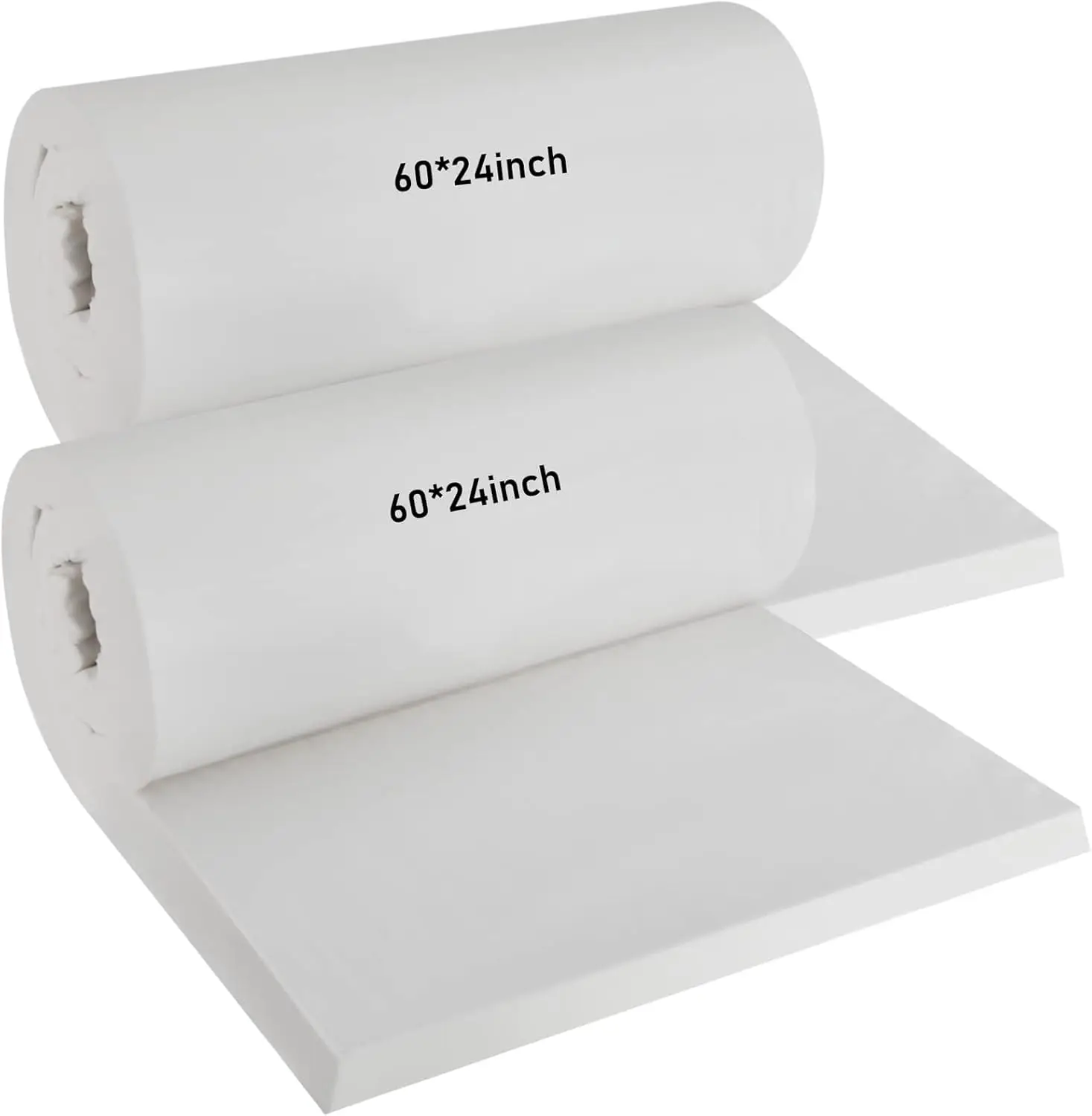 

2-Pack Ceramic Fiber Insulation Blanket, 60x24x1 Inch, High Density Heat Resistant up to 2600°F for Stoves, Kilns, Forges