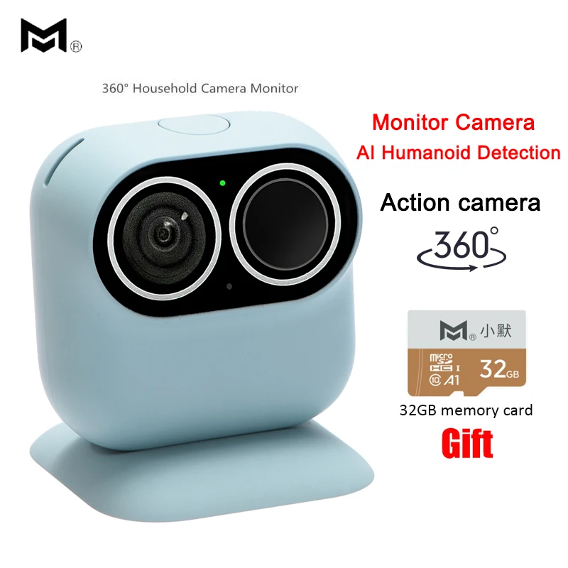 

NEW mology Intelligent Camera 2.5K 2-way audio Monitor Household 360 ° rotation HD PTZ AI Infrared Night Vision for Vlog/Tiktok