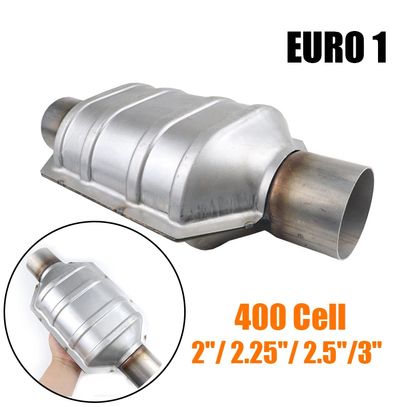

2"/ 2.25"/ 2.5"/3" Universal EURO 1 Catalytic Converter 400 Cells High Flow converter Ceramic Substrate Muffler Stainless Steel