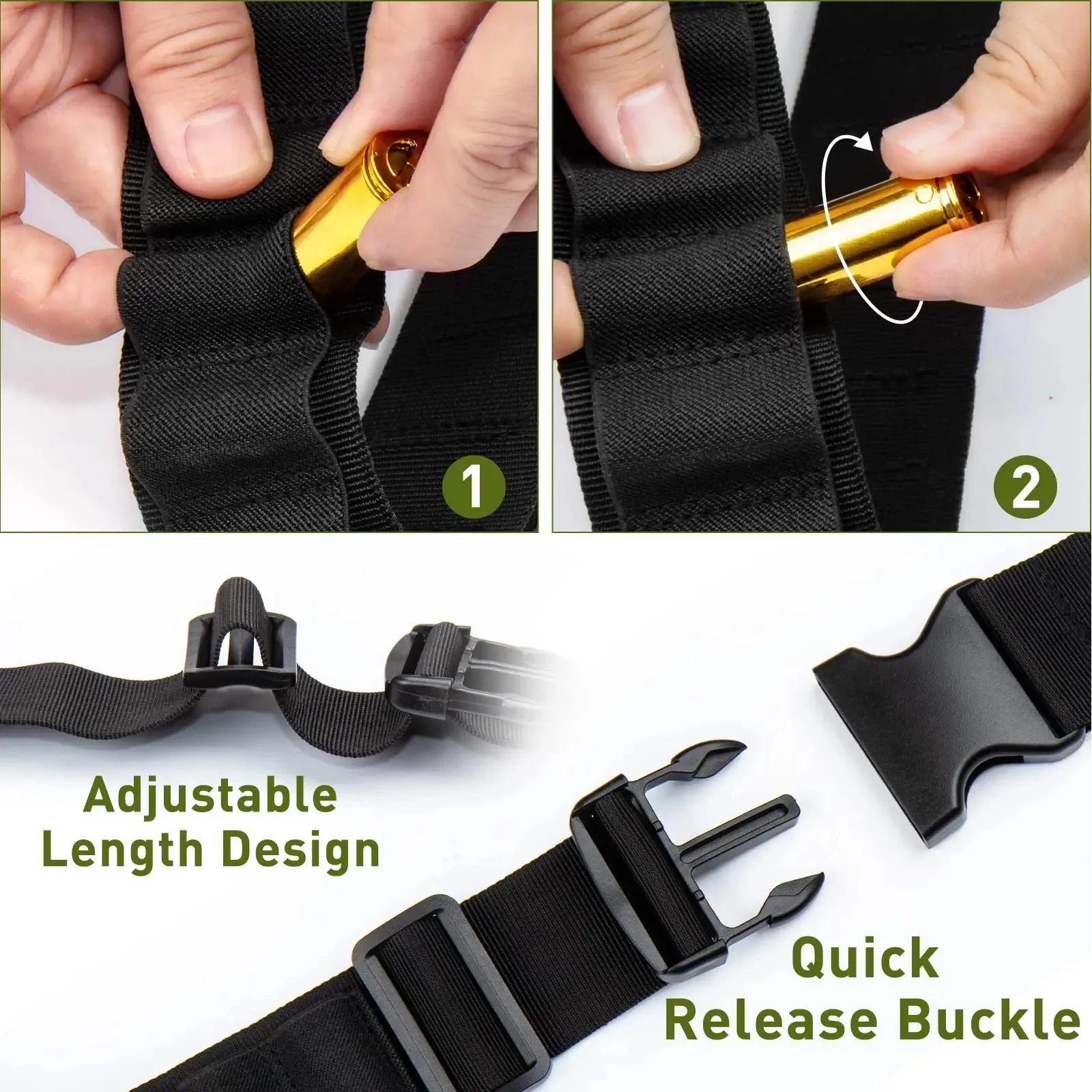 Outdoor Hunting Shotgun Shell Holder, Tactical Shotgun Shell Bandolier, Fit for 12GA, 20GA Ammo, 50 Rounds