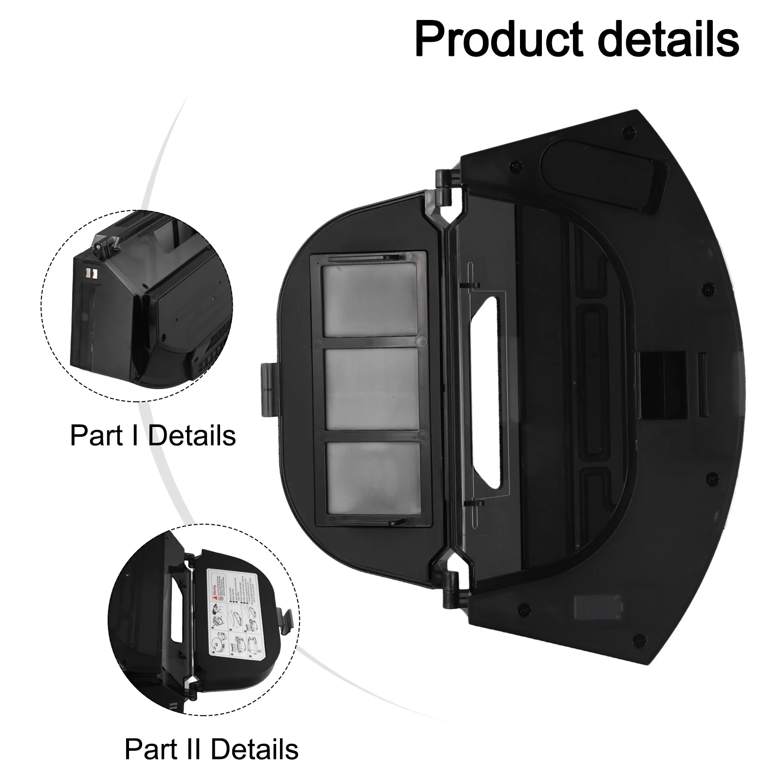 

For Laresar For L6 Pro Robot Vacuum Cleaner Dust Box Bin Replacement High Capacity Filter Container Spare Parts Accessory