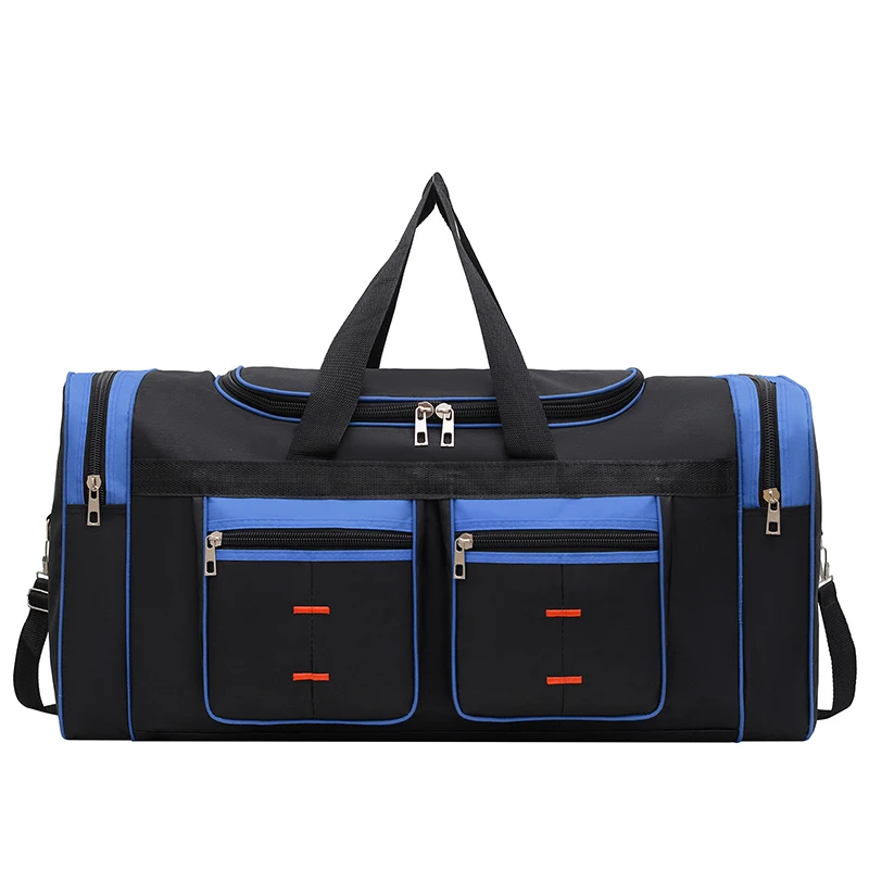 حقيبة أمتعة ذات سعة كبيرة - حقيبة يد للسفر متعددة الجيوب، وحقيبة المعدات الرياضية، وإغلاق بسحاب