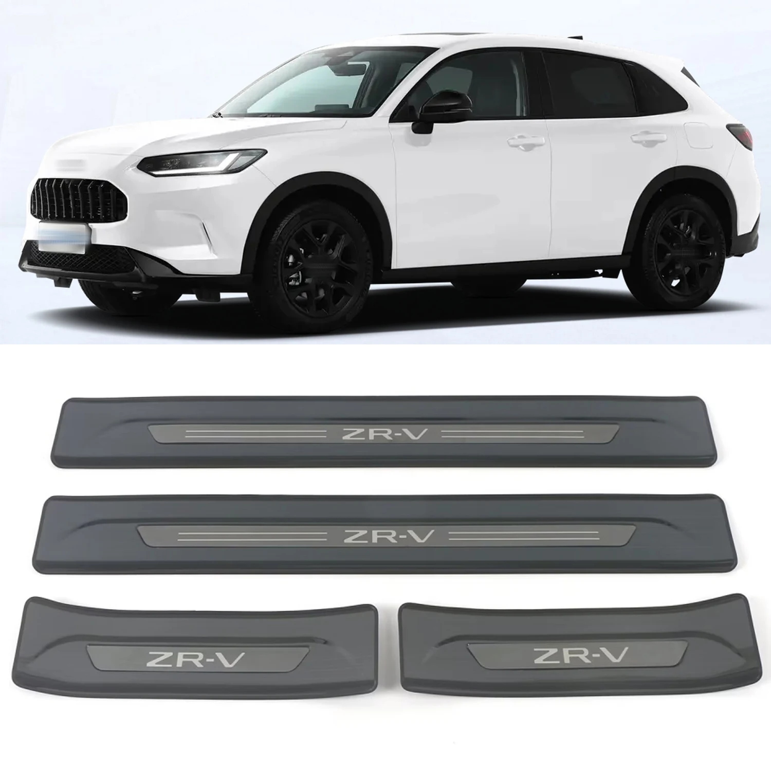 

Car Styling Stainless Steel Door Sill Scuff Plate Guard Sills Protector Trim For Honda ZR-V ZRV 2022 2023 2024