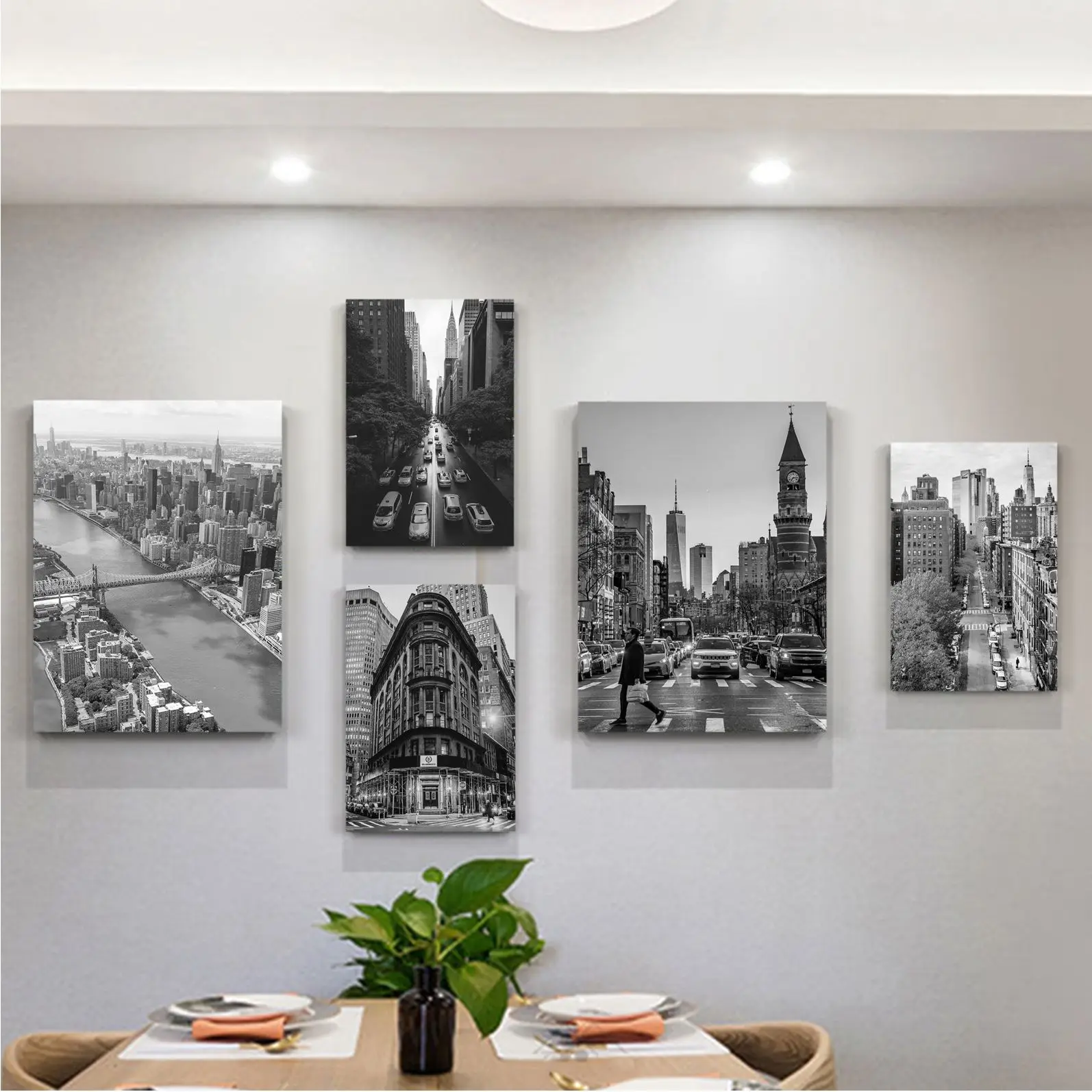 

New York DIY Sticky Poster Decoracion Painting Wall Art White Kraft Paper Kawaii Room Decor