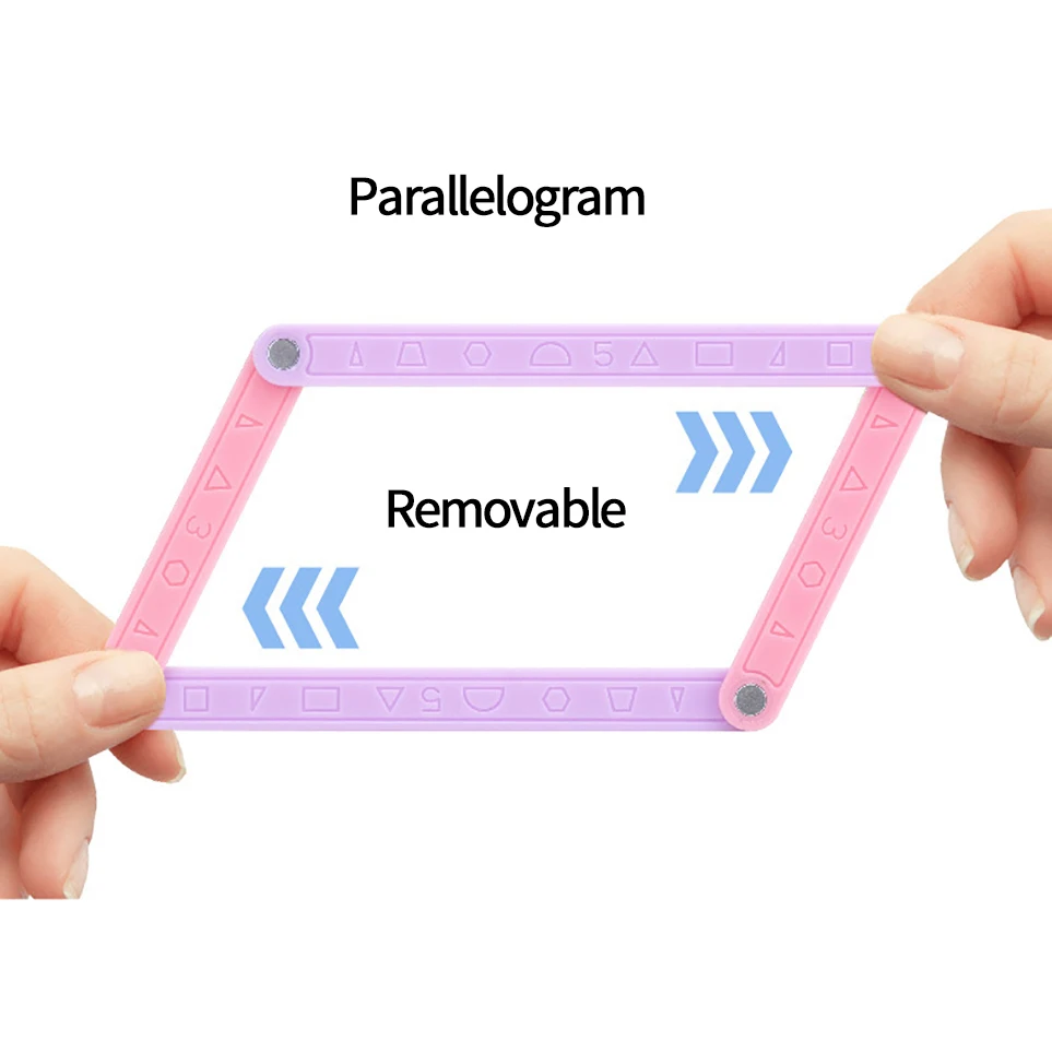 17 Stks/set Magnetische Liniaal Gradenboog Wiskunde Leermiddel Leermiddelen Geometrische Vorm Puzzel Educatief Spel Leren