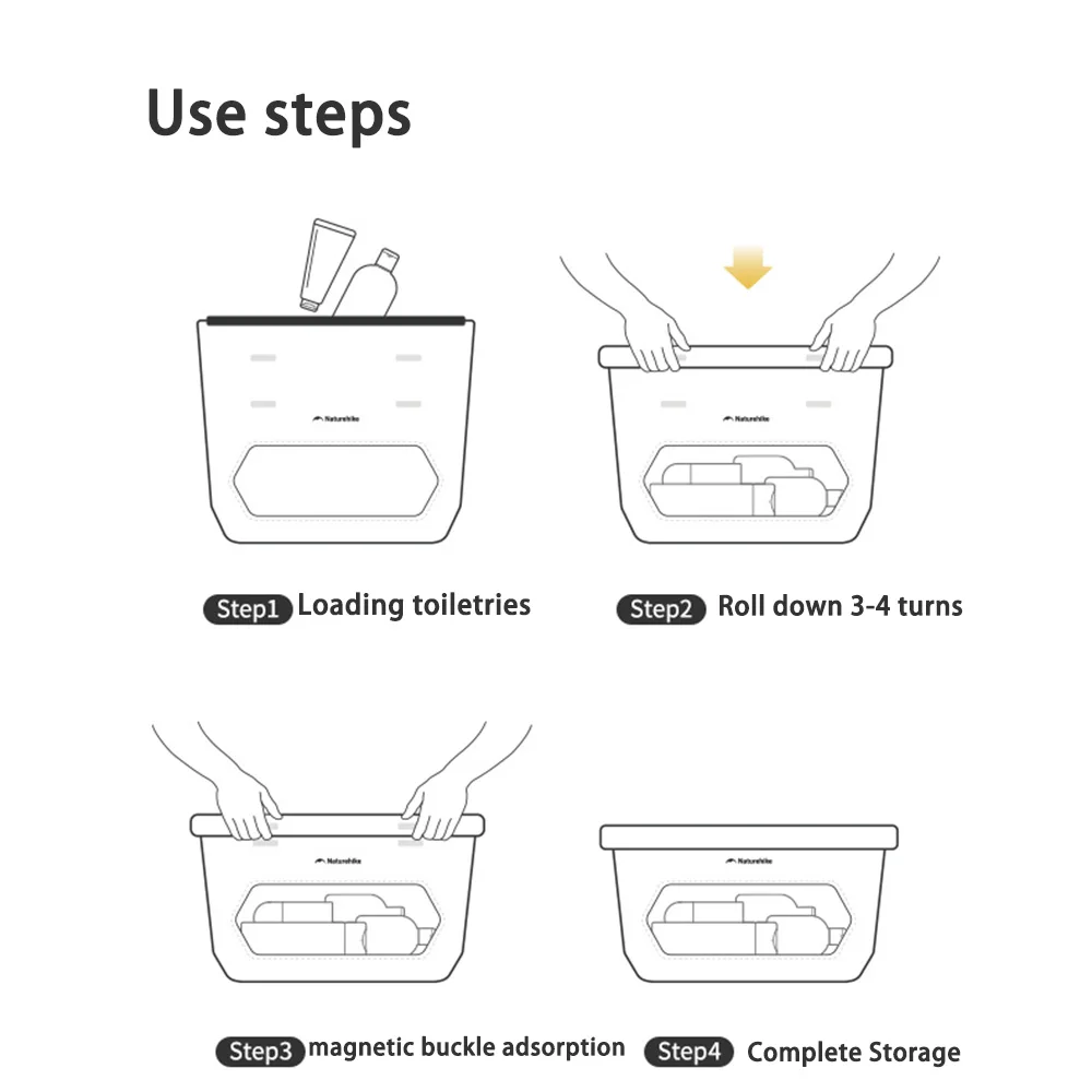 Naturehike Tas Cuci Perjalanan IPX8 Tas Renang Tahan Air Tas Kantong Penyimpanan Makeup Pantai Perjalanan Berkemah Luar Ruangan Ultraringan