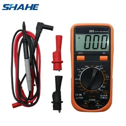 SHAHE Mini AC Digital Multimeter LCD Backlight 2000 Counst AC/DC Voltmeter Transistor Tester Manual Range VC202