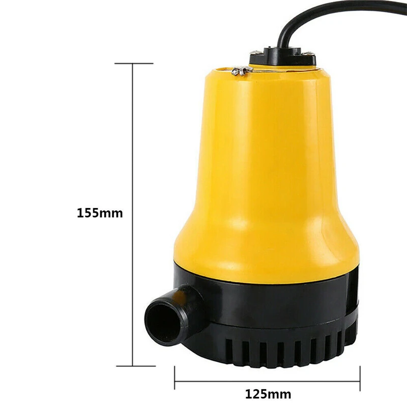 50W 4500L/H 5m DC 12V/24V Water Pump Brushless Motor Water Circulation Submersible Pump Irrigation Fountain Fish Pond Wash Car