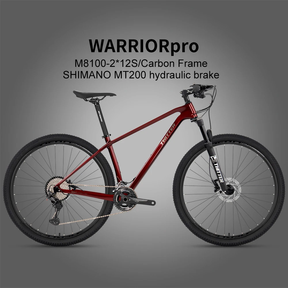 

TWITTER XT M8100 24S Carbon Mountain Bike 27.5/29 inch WheelTop OX-12S Wireless MTB Bicycle with MT200 Hydraulic Brake For Sale