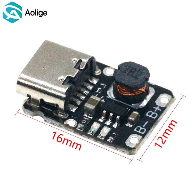 30PCS Mini lithium battery charging module with 5V output boost 18650 type-C with protection
