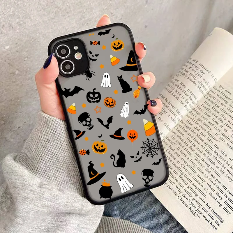 Halloween Phone Case for iPhone 15 14 13 12 11 Pro Max XR X XS Max Mini 7 8 Plus SE Shockproof Matte Cover for iPhone 11 case