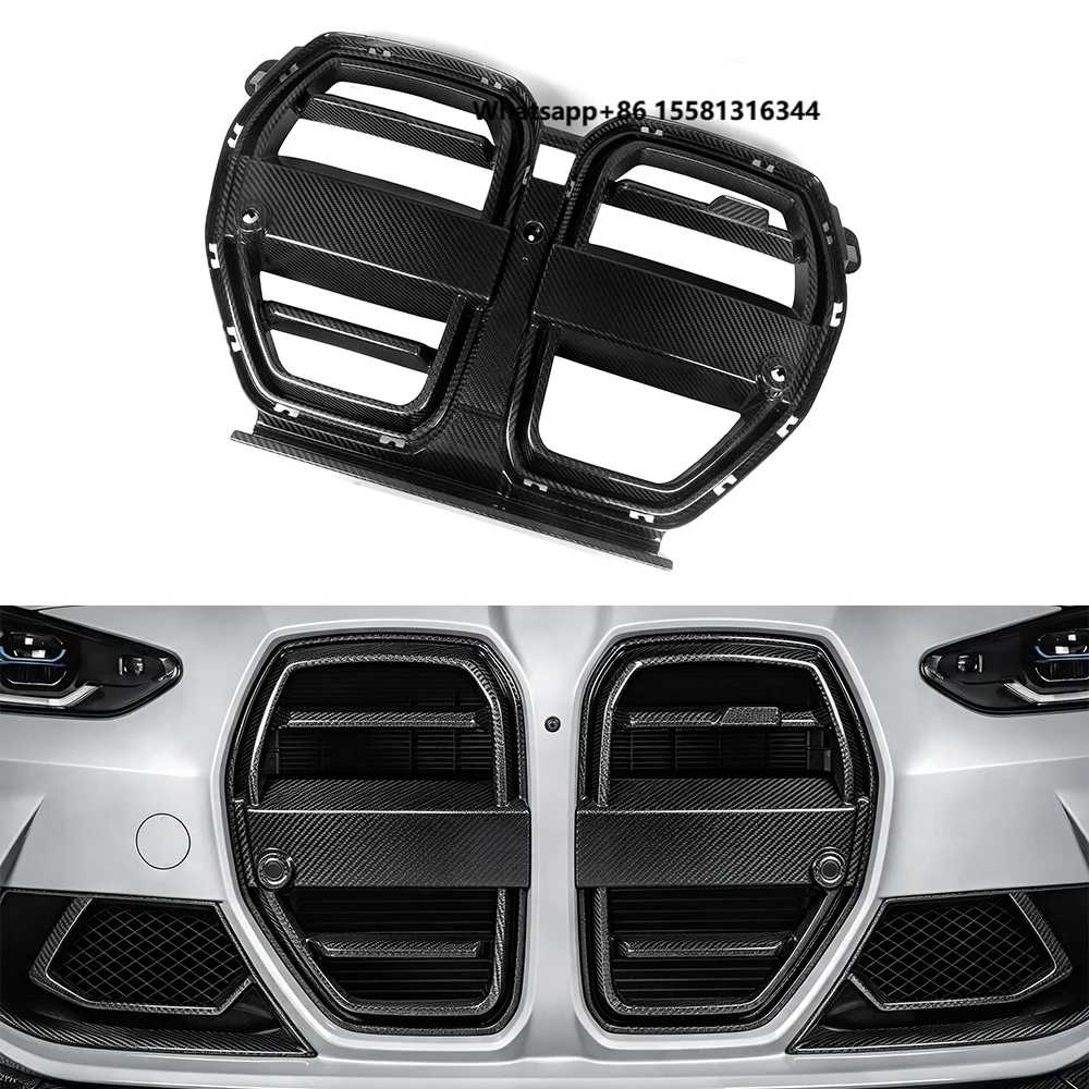 Grille Frame Stock Contour Mold Prepreg Carbon Fiber Front Grille With Acc Sensor for M3 G80 M4 G82