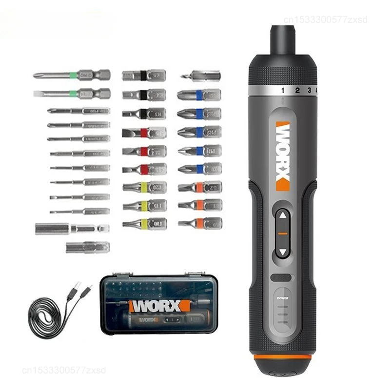 Xiaomi Worx Mini Conjunto De Chave De Fenda Elétrica, WX242, Chave De Fenda Inteligente Sem Fio, Cabo Recarregável USB, 30 Bit Sets, Ferramentas, 4V