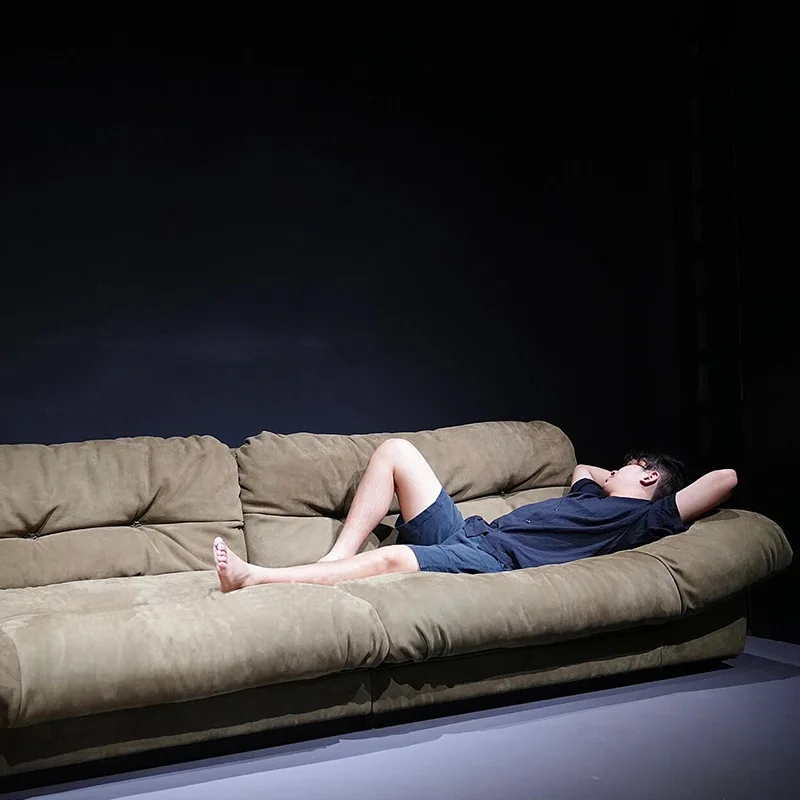 

Cloud sofa lazy soft pull button minimalist down sofa