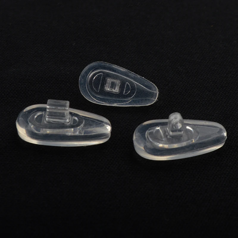 10Pairs(20pcs) Hard Core Soft Air Chamber Silicone Nose Pads Screw Push Eyewear Glasses Accessories