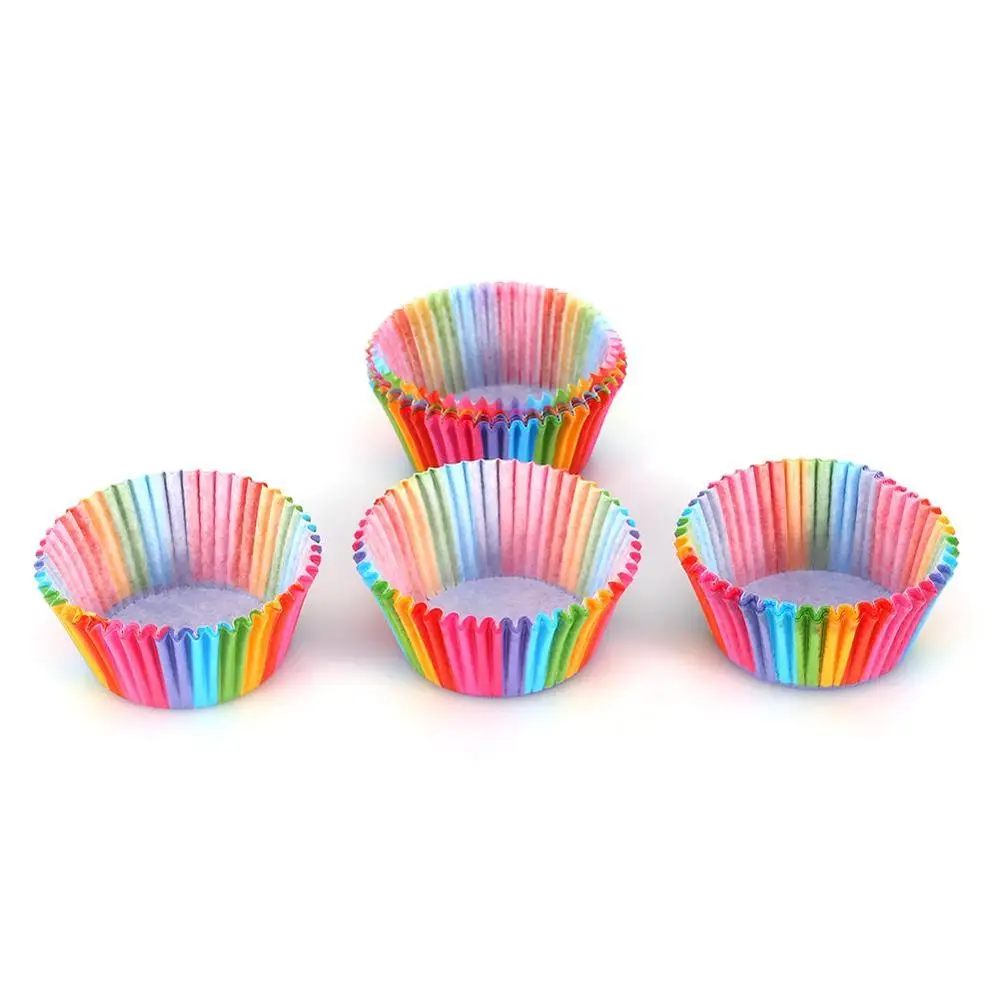 100 Pcs Baking Muffin Cupcake Cases Cupcake Paper Grease-proof Paper Cup Cake Liners Cake Mold Decorating Kitchen Baking Tools