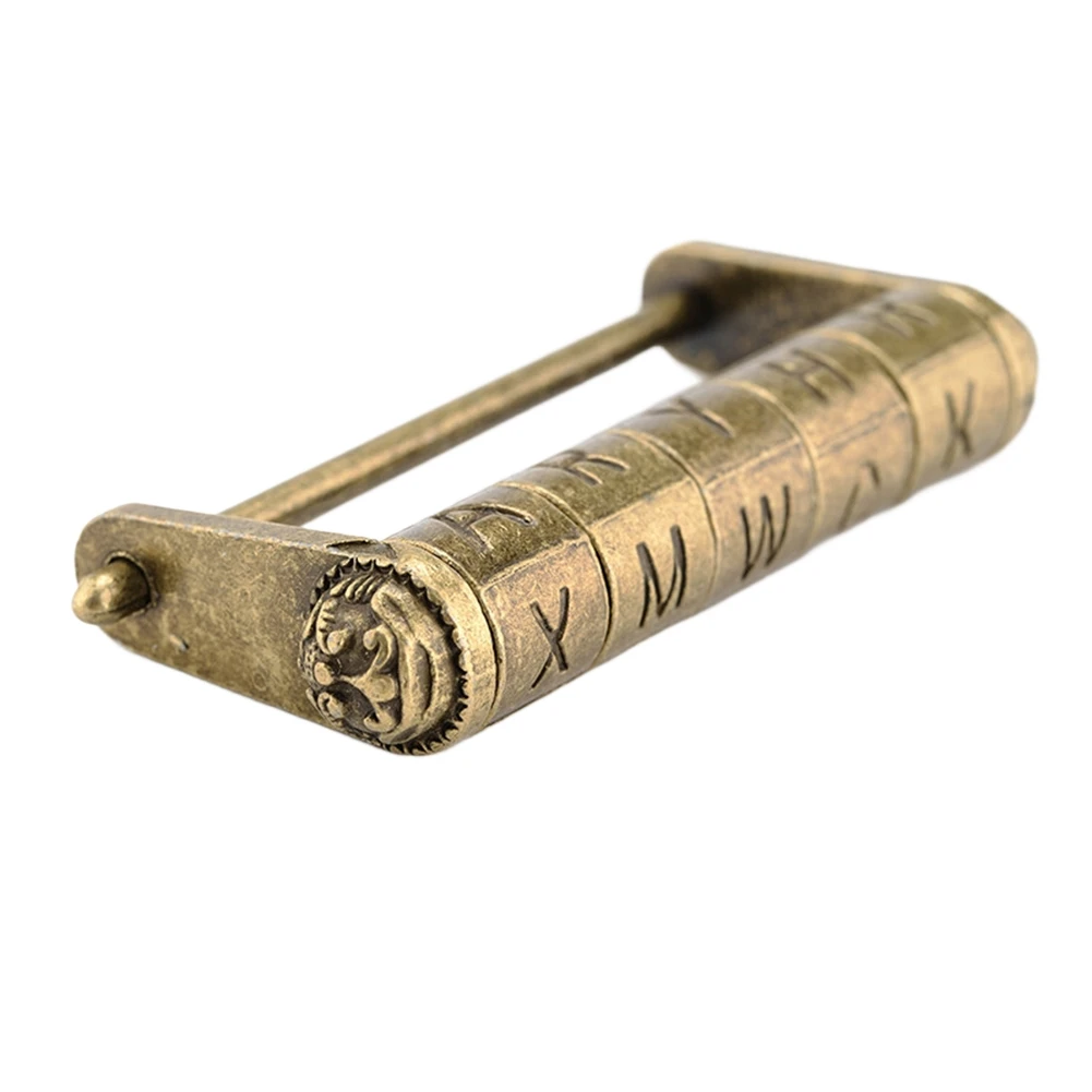 

Reliable 5 Wheel Combination Padlock in Antique Bronze Finish Made of Zinc Alloy for Door Cabinet Chest Luggage Security