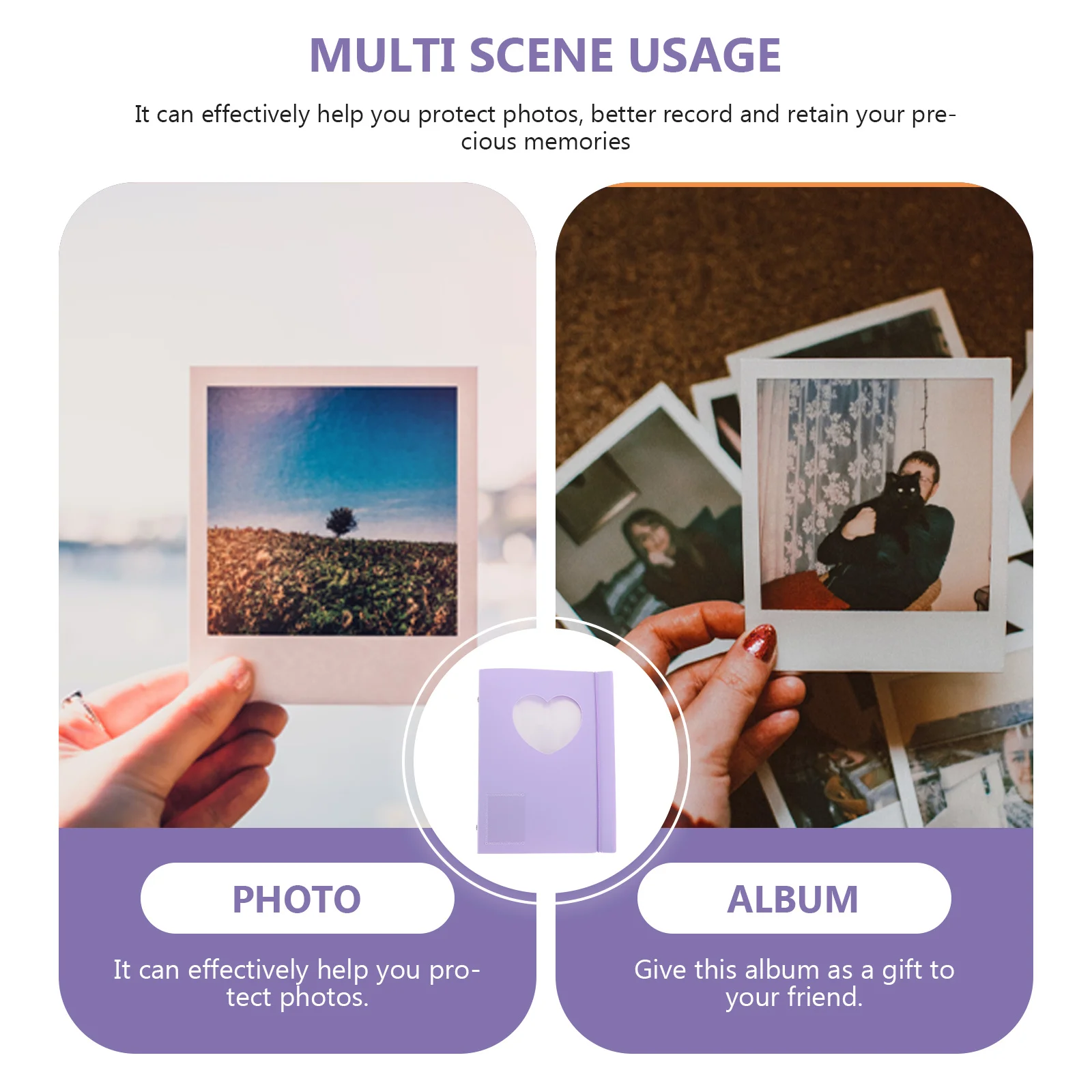 Picture Album Compact Tickets Storage Book Easy to Carry Design Perfect Gift for Friends Family Photo Display Holder