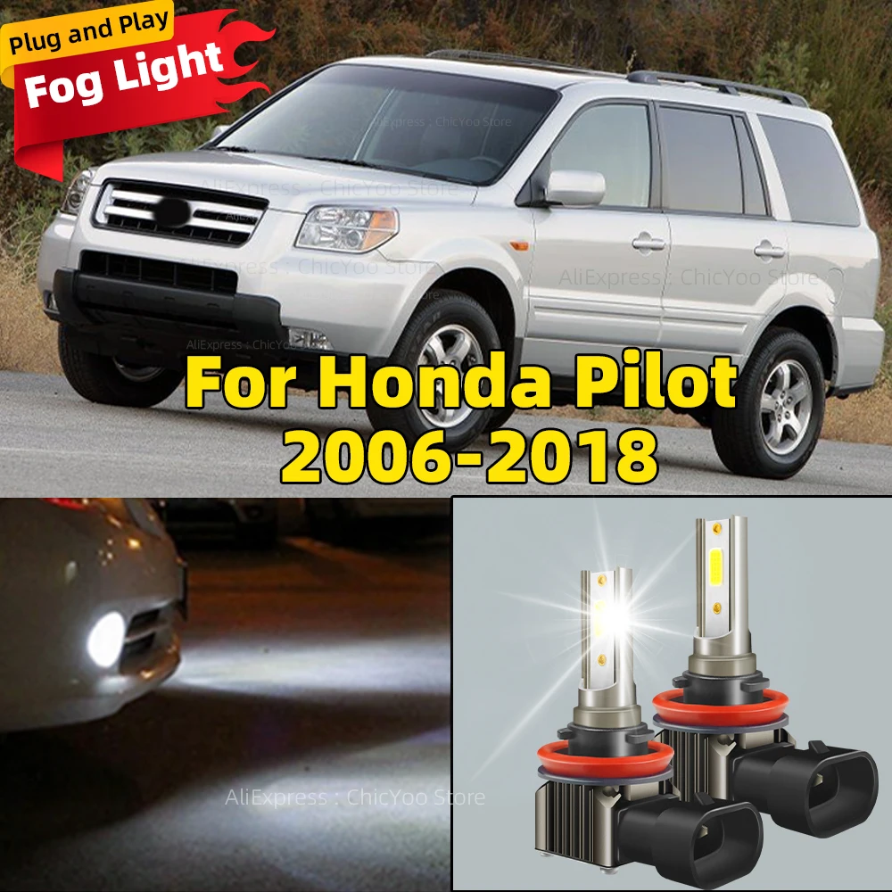 LED Canbus Fog Light Car Lamp 15000LM Plug and Play For Honda Pilot 2006 2007 2008 2009 2010 2011 2012 2013 2014 2015 16 17 2018