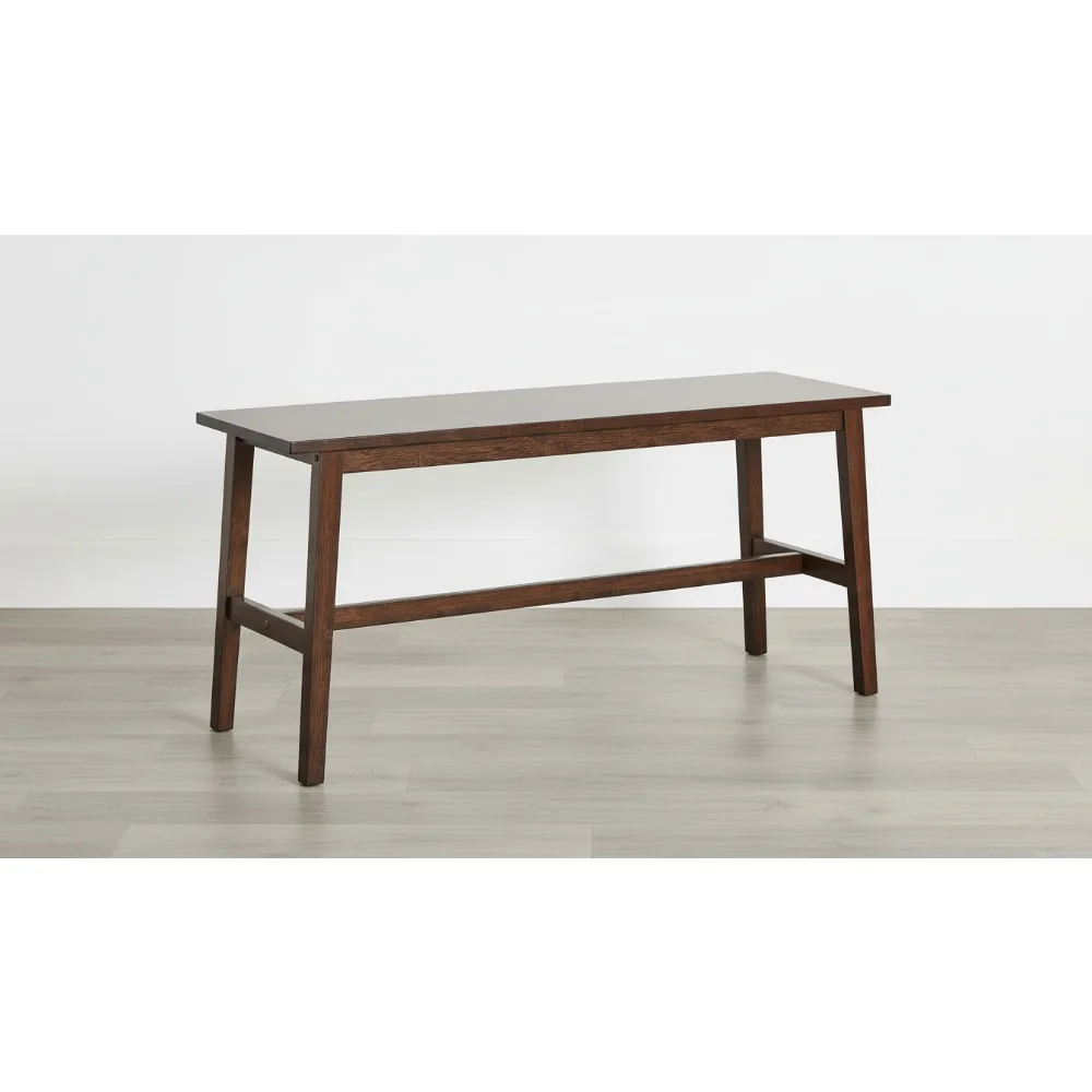 

39.3'' Bamboo Dining Bench, Farmhouse Kitchen Table Stool, Easy Assembly, Sturdy 396lb Capacity, Mocha Finish