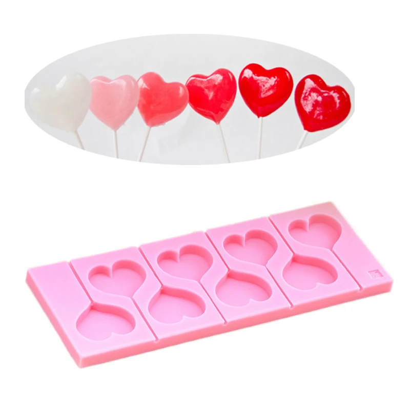 

Heart Shape Silicone Lollipop Mold, 8-Hole, Chocolate Mold, Candy Cake Baking Mould, Pastry Bakeware, Decorating Tools