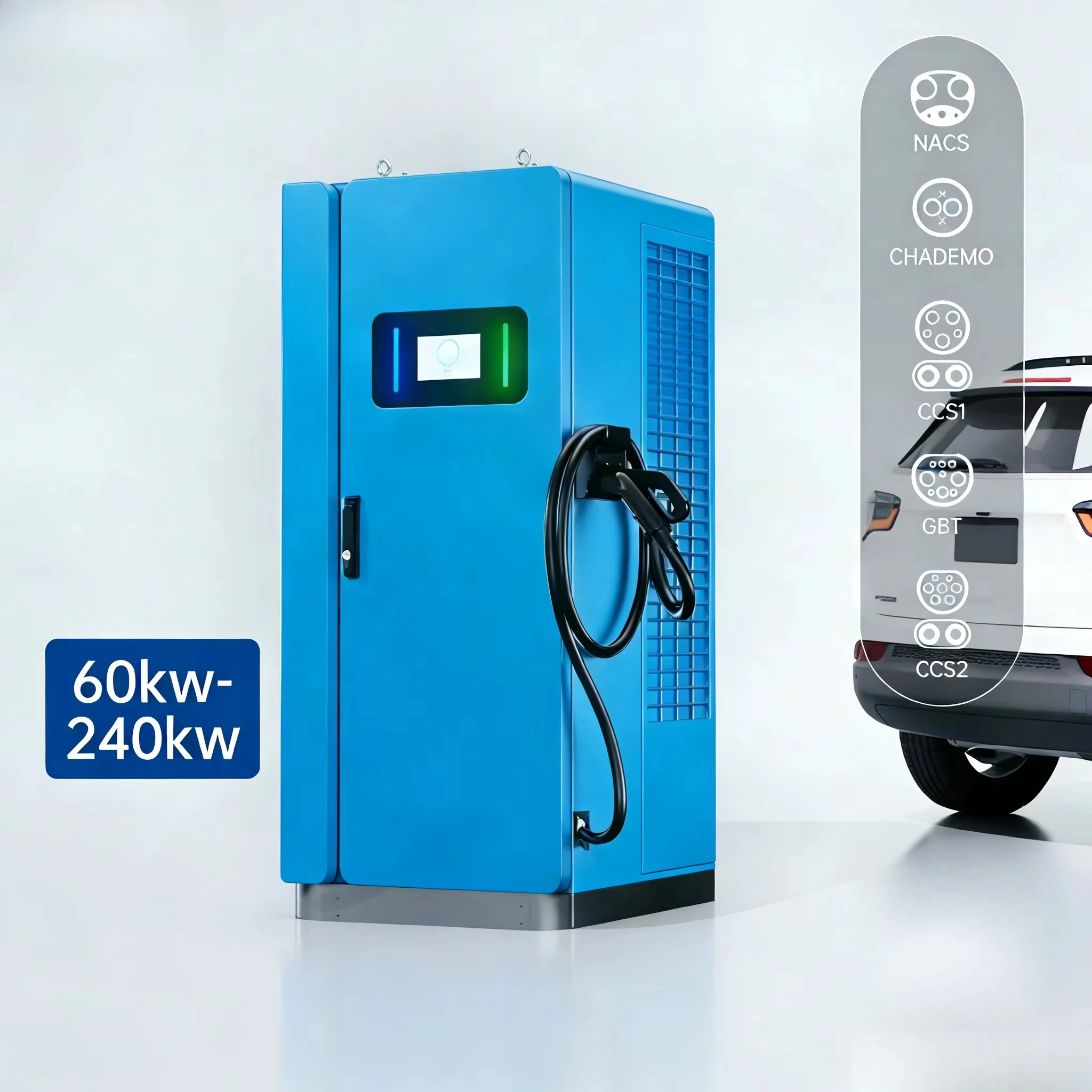 FREDA EV Safe IP55 120KW DC CCS2 New EV Charging Station High Temperature Resistant Model 006 Floor-Mounted