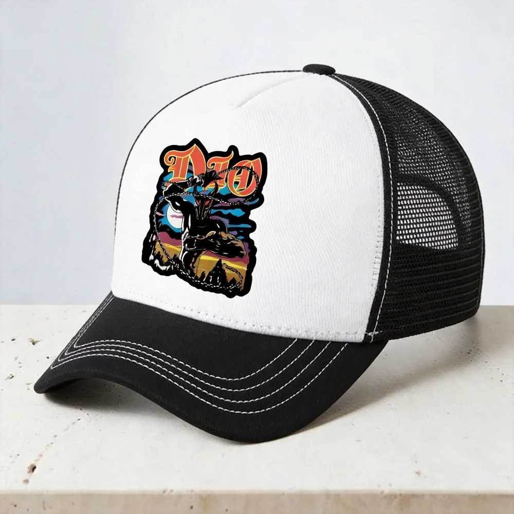 

Dio Band baseball cap Heavy Metal Rock Hip Hop hat Unisex Harajuku hat summer mesh breathable trucker hat