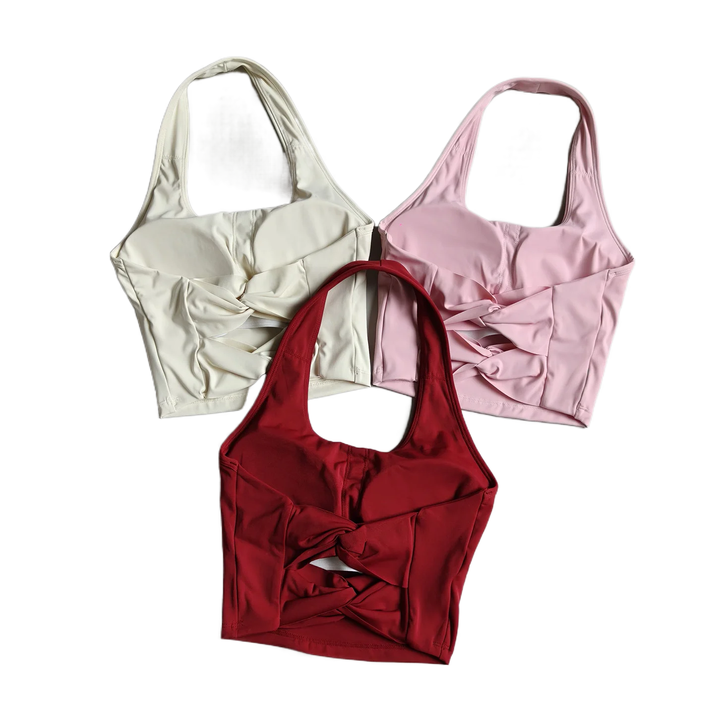High-intensity Sports Bra for Women with Chest Pads Halter Neck Yoga Back Training Running Vest Style Tight Fitness Bras Top