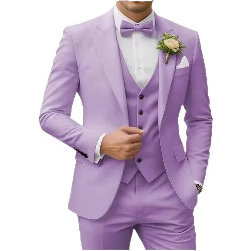 

Simple Bachelor Par omsmen Slim Fit Casual Jaet Set Tee Pieces Busin Leisure Wedding Suit Ensemble without Brand