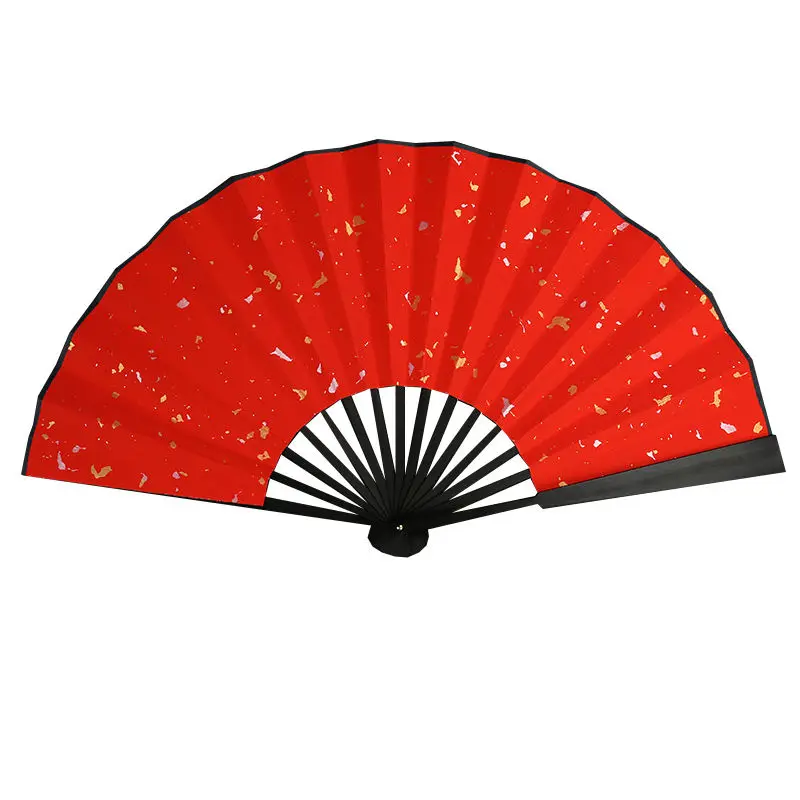 Moyu Yunjian Suguo Gong Fan, Xiao Heng Wang Xingyue, Même Style, Plié, Rouge, Saupoudré, Or, Accessoires Noirs