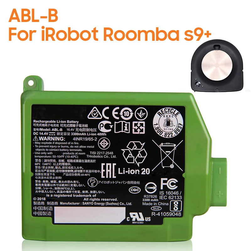 

Новая сменная батарея ABL-B для iRobot Roomba S9+, аккумуляторная батарея 3300 мАч