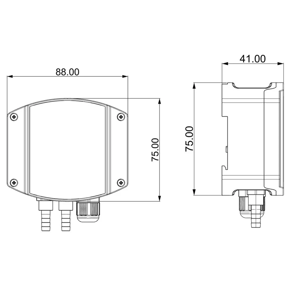 RS485 Air Environment Pressure Sensor Industry Differential Pressure Transmitter Remote Monitoring Negative Pressure Farm