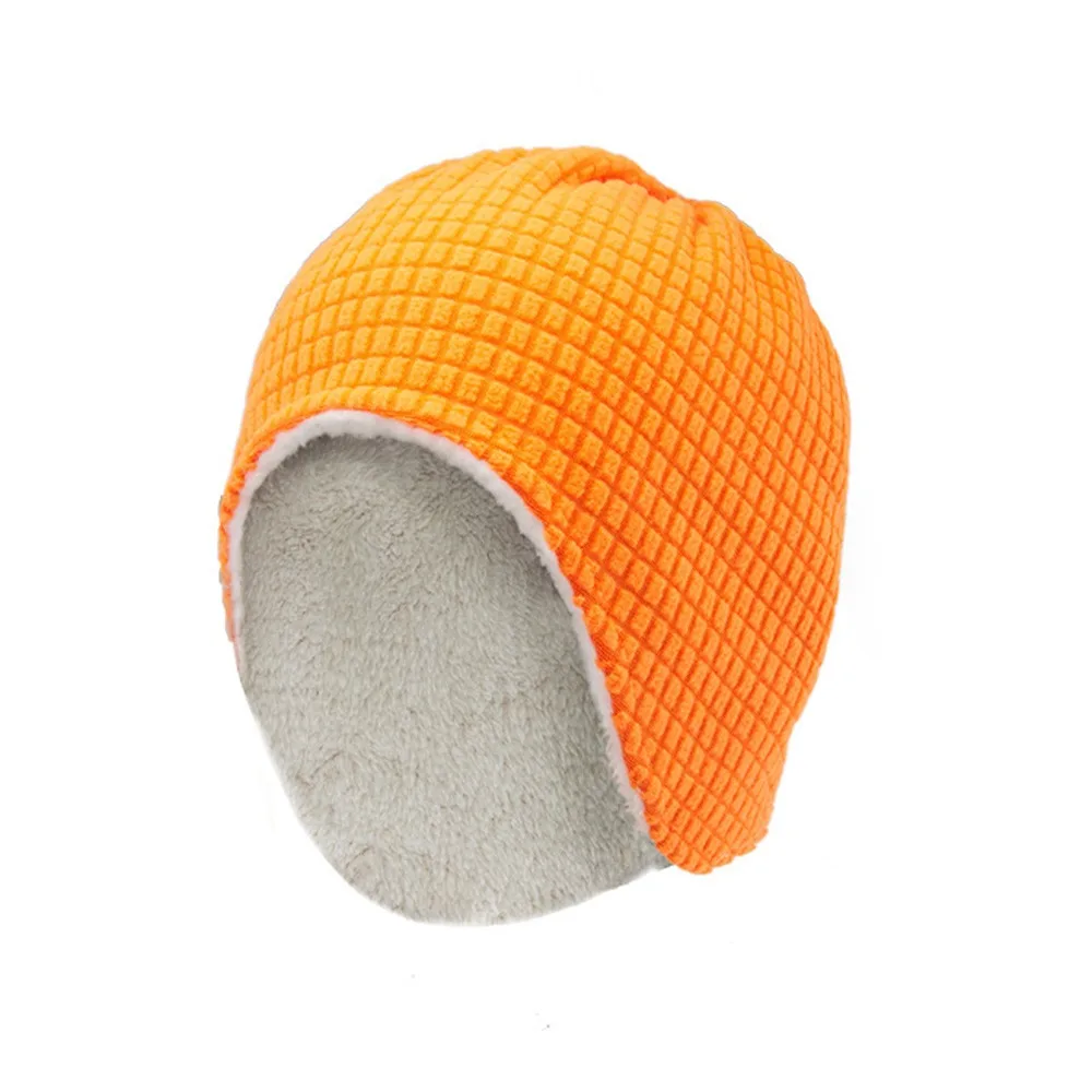 

Portable Plaid Beanie Hat Ear Protection Warm Neck Cover Cold-proof Pullover Cap Autumn and Winter