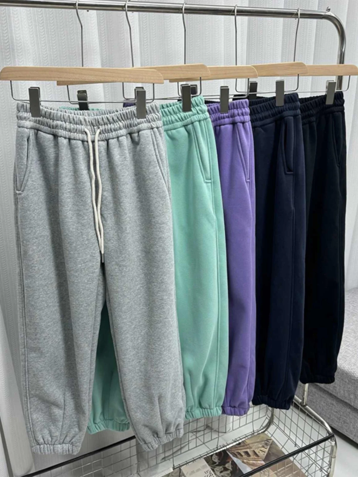 

Повседневные брюки Thiened Fce Dstring в корейском стиле, свободные брюки-харлан с высокой талией, длинными штанинами, из полиэфирного волокна, с принтом