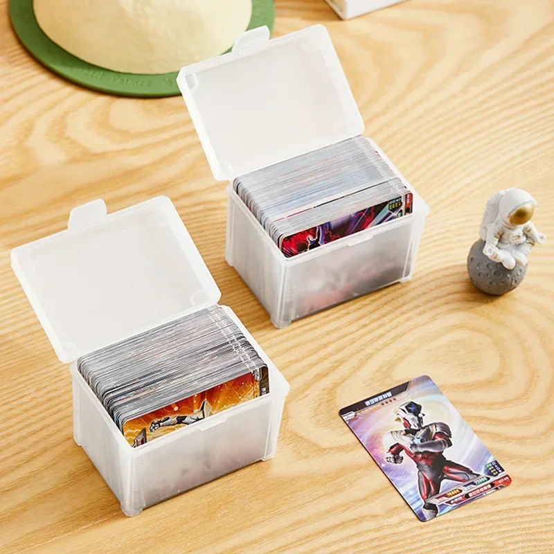 4pcs Frosted Transparent Card Storage Box Business Card Storage Box Small Item Classification Multi-functional Storage Box