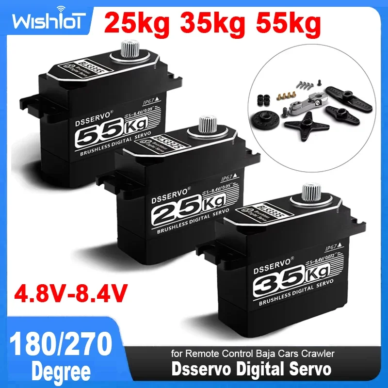 Dsservo Digital Servo 25กก.35กก.55กก.Brushless BLS3355/25/35 Updateเปลือกโลหะเต็มรูปแบบมอเตอร์สําหรับรีโมทคอนโทรลBajaรถยนต์Crawler