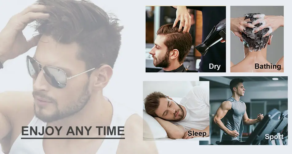 0.03 Ultra Thin Skin Toupee Undetectable Men's Capillary Prosthesis Realistic Wig Man Human Hair Microskin Hair System For Man