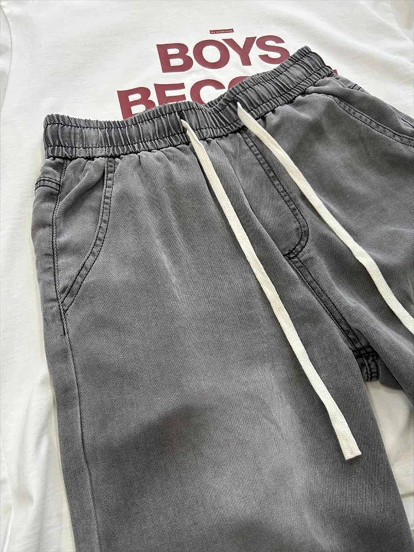 กางเกงยีนส์ขาตรงสีเทาอ่อนสำหรั - Men'S Fashion Grey Jeans บทวิจารณ์และราคา
