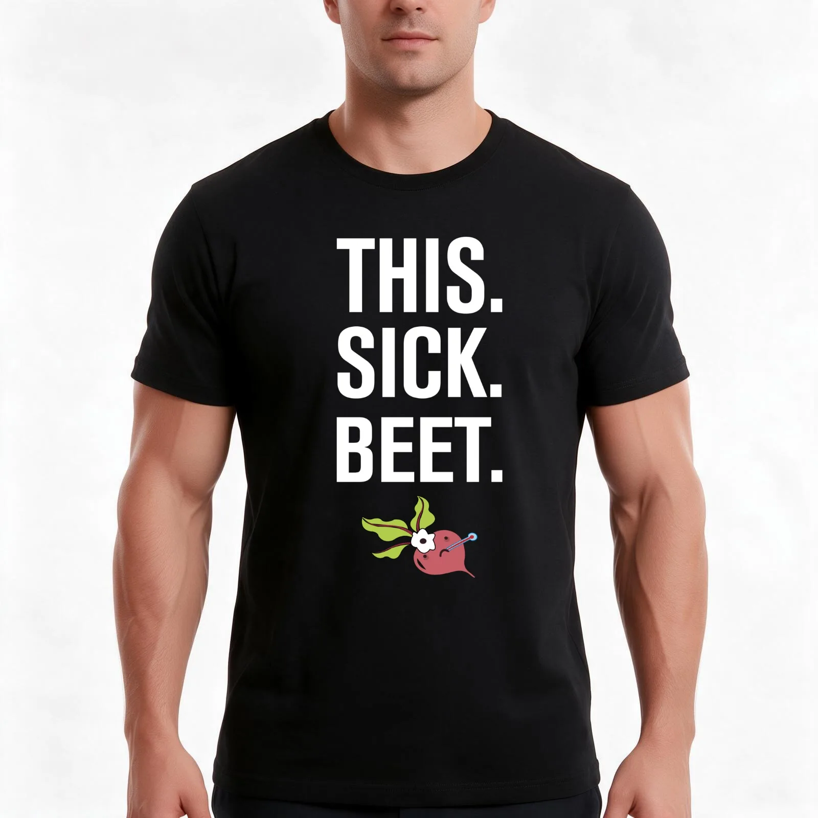 This Sick Beet T-Shirt, Summer Casual Cotton Tee, Oversized Streetwear Tops, Vintage Graphic Print, Loose Fit Short Sleeve