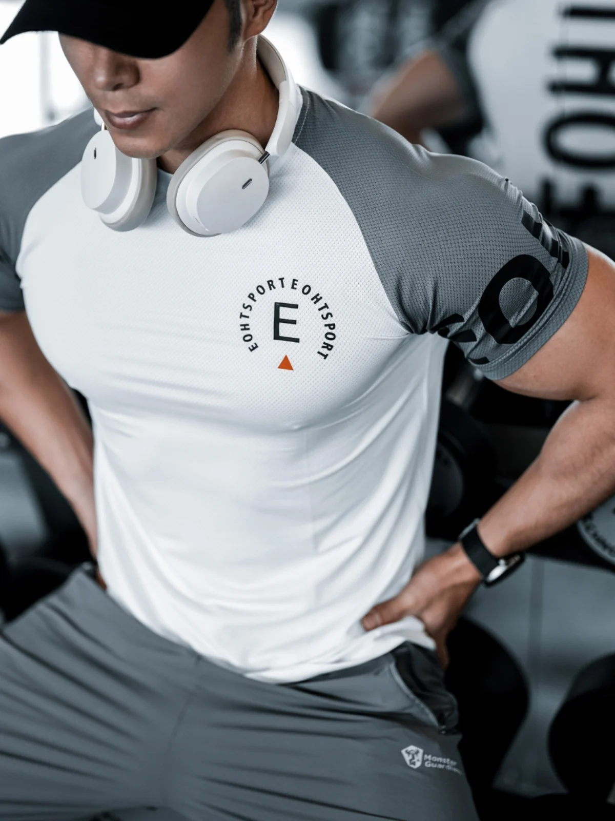 Mann Fitness T-Shirts Sport kurz ärmel ige Männer T-Shirt, Muskel Fitness Eisen Rollen Laufen atmungsaktiv elastisch schnell trocknend