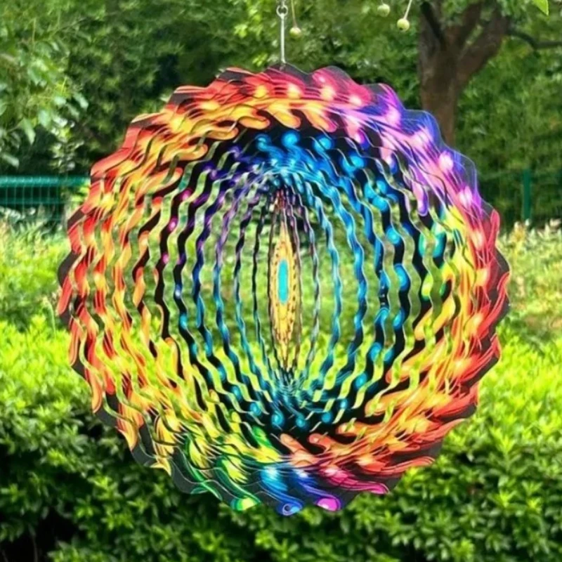 Spinner de viento de metal – Diseño de mandala y mal de ojo | Regalo perfecto para mujer/mamá/abuela/esposa | Decoración interior/exterior