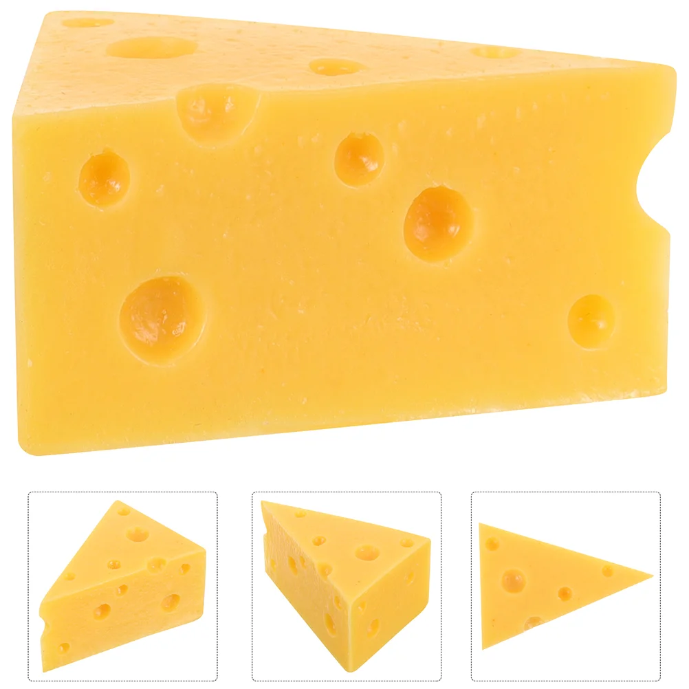 2 Pcs Simulation Cheese Model Food Toys Cake Decorations Decorative Ornaments Artificial Dropshipping Models Resin Child