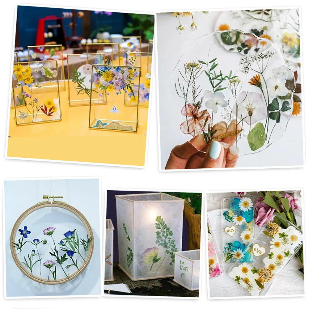 For fun 1 Pack DIY Dried Flowers Resin Mold Fillings UV Expoxy Flower for Nail Art Pressed Flowers Home Decor Handicraft